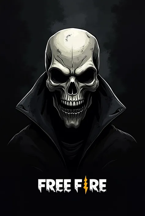 Make logo using free fire skull mask 
