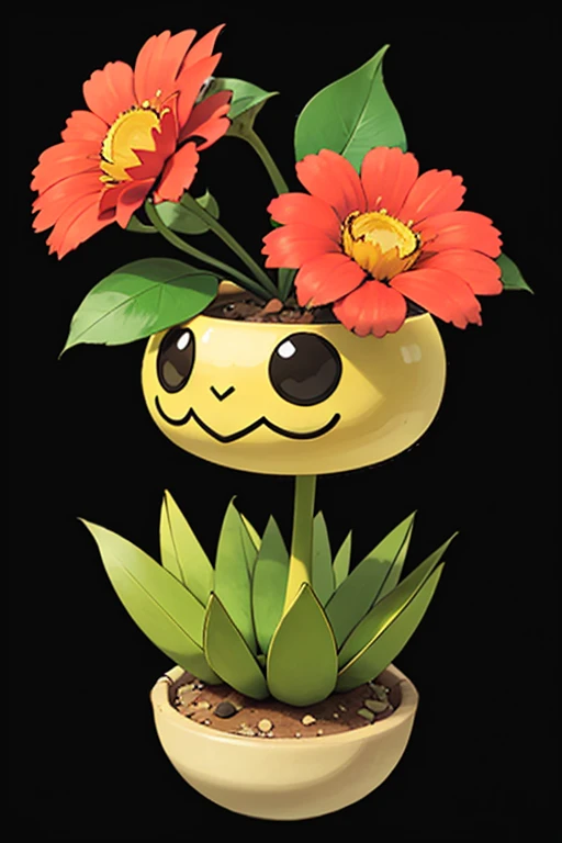 Female creature flower pot pokemonai-fan-v style 