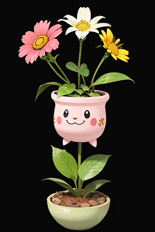 Female creature flower pot pokemonai-fan-v style 