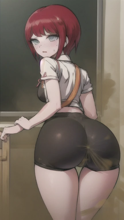 ((velocity)),Attacked by farts,(Mahiru Koizumi from Danganronpa 2: Goodbye Despair),(((Women farting))),(girl farting),velocity,)(a female),(wearing casual outfit),(sweat), (her butt facing screen and bending over)), (ass squished and pressed against scree...