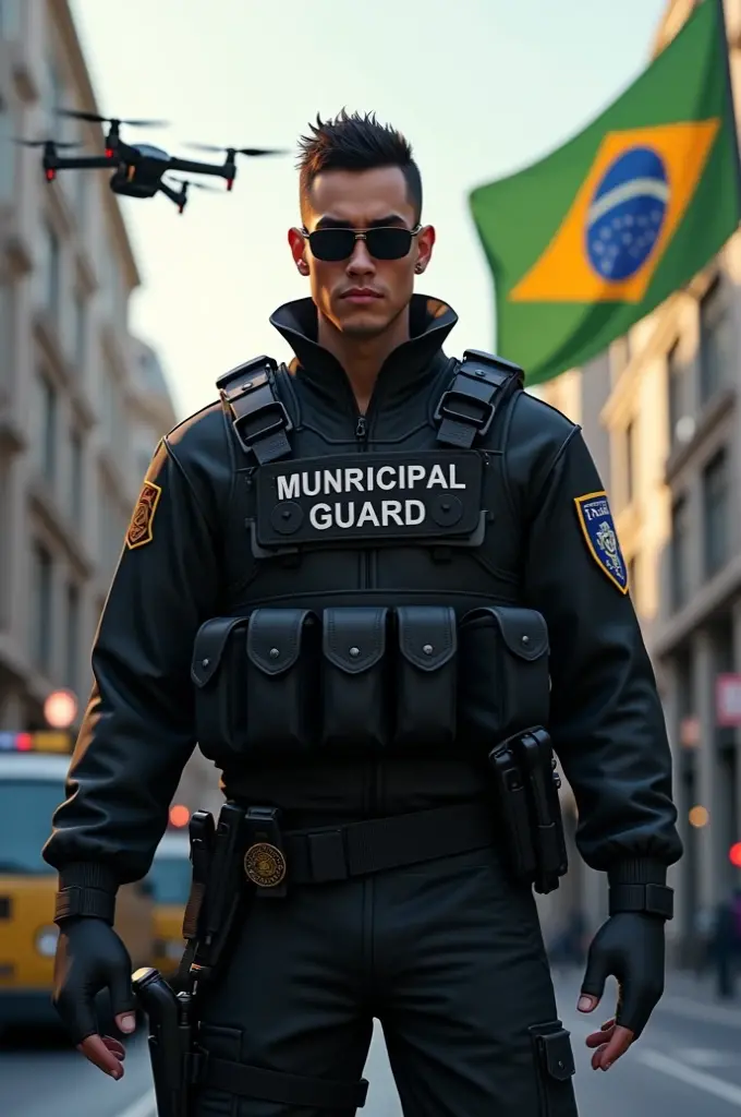  Military independent of a BOPE police officer, Batente recruits ,  native to the city of Los Santos Brazil ,  members of the 2nd BAEV corporation ,  server participant 4 . with a background image of the Brazilian flag .
