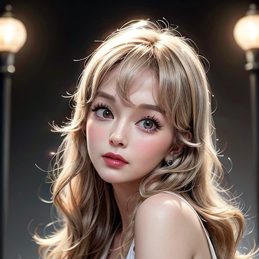 (Extremely Detailed ((Personification as a KAWAII Tiny girl of  (" Farrah Fawcett Majors "))) with Characteristics Items), High-level, 8K Masterpiece TopQuality Ultra-detailed CG, Absurd detailed wallpaper, PerfectLighting, aesthetic LifeLike Rendering, My...