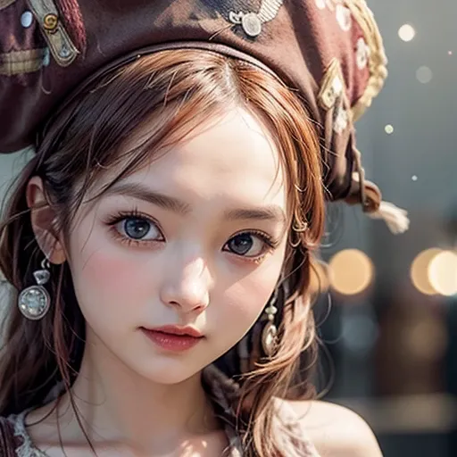 (Extremely Detailed ((Personification as a KAWAII Tiny girl of  (" Jack Sparrow "))) with Characteristics Items), High-level, 8K Masterpiece TopQuality Ultra-detailed CG, Absurd detailed wallpaper, PerfectLighting, aesthetic LifeLike Rendering, MysticSight...