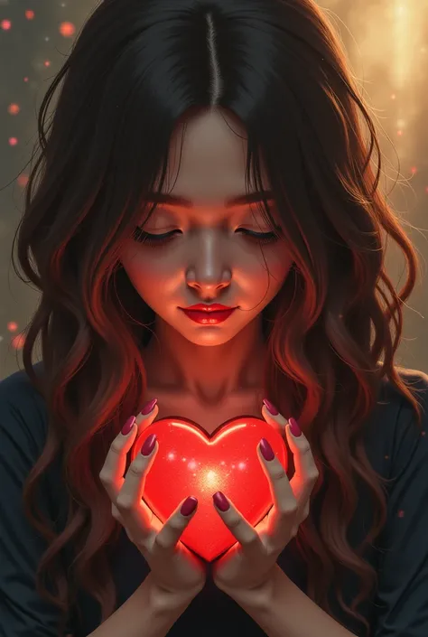 high resolution, high quality,  sad man ,  very pretty and feminine woman smiling {x} smiling woman with long brown hair {x} a man with a sad white mask kneeling in front of a very pretty girl,  realistic view ,  sad man , In tears  ,   Womans heart is in ...