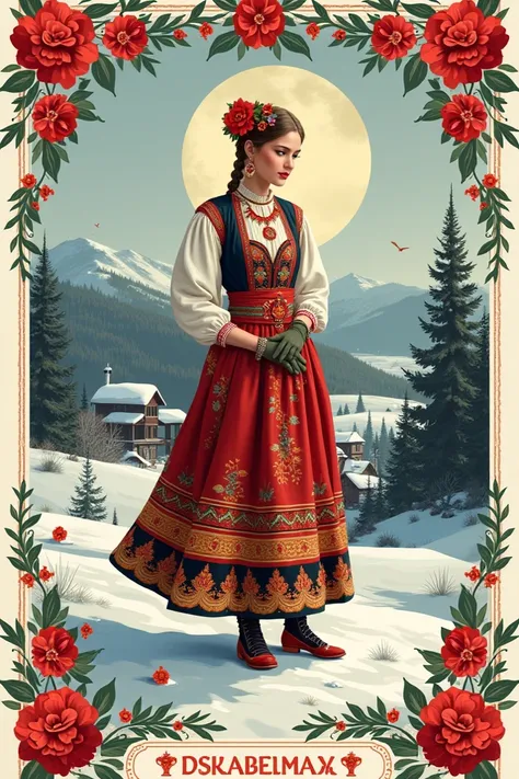 Post of Serbia New Year Greeting Card 
