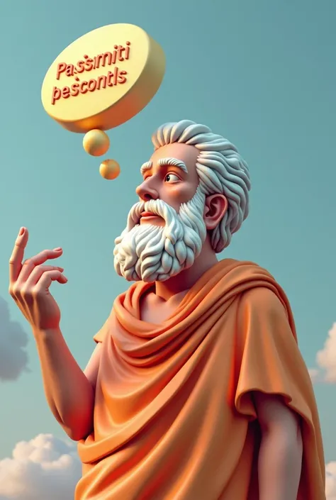  An image of Socrates colored in 3D with a thought bubble in 2 d, Written by those who dont think are thought of by others selfie image  