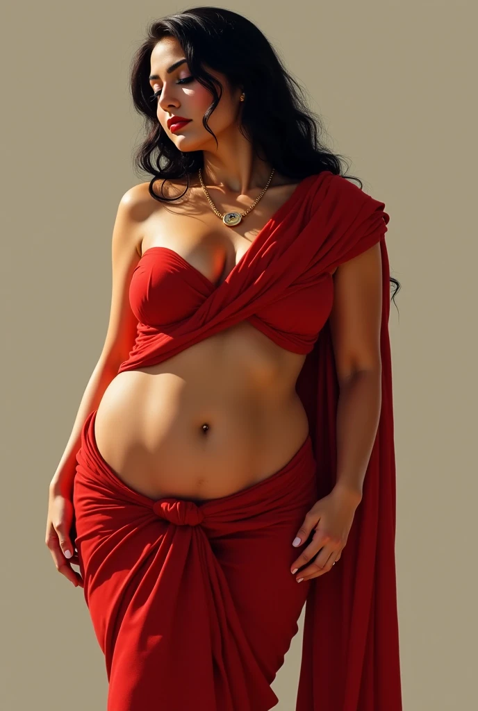 Hot And Sexy Girl In Saree Un-covered Belly big boobs And big Ass. Little fat body 