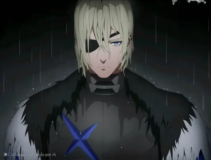 anime character with a sword in his hand and a black background, xqc, anime style like fate/stay night, johan liebert mixed with alucard, tall anime guy with blue eyes, trigger anime artstyle, fate grand order, still from anime, genos, fate zero, death str...