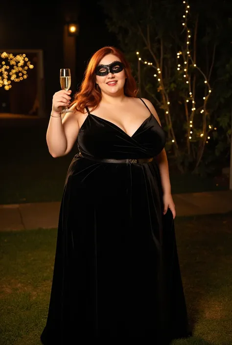 Paneo total   ,   plump  ,   chubby  ,     full body de la cabeza a los pies ,   Foto de   full body ,     is raising a glass of champagne in front of the spectator   ,  (Heres to you )  Her feet are beautiful and delicate   , 43 years old,  Soft leather, ...