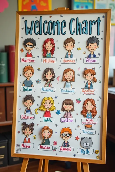 Create a diy welcome chart for a class room