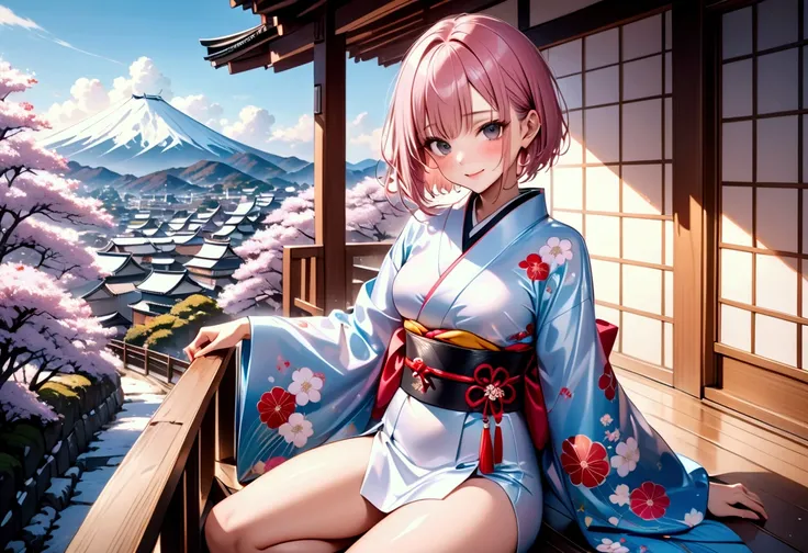 ((Japanese formal wear, beautiful kimono, gorgeous furisode)), Shiny Costumes, Masterpiece, highest quality, highest quality, 16K, incredibly absurd, highly detailed, 2.5D, ai-generated, delicate and dynamic, very delicate facial expressions, delicate eye ...