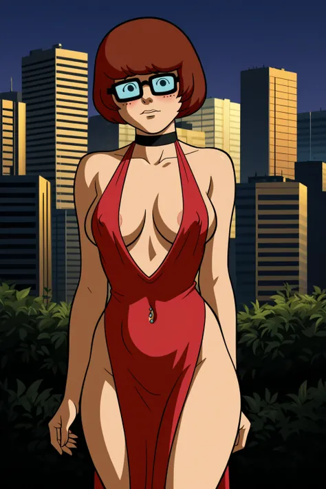 Velma, 
brown hair, black eyes, no sclera, glasses, 

score_9, score_8_up, score_7_up, score_6_up, score_5_up, score_4_up, BREAK, 


portrait, looking_at_viewer,

1_girl, femele,

skyscraper, city, night,

standing,
open_legs,

safe_position, 1_girl, dress...