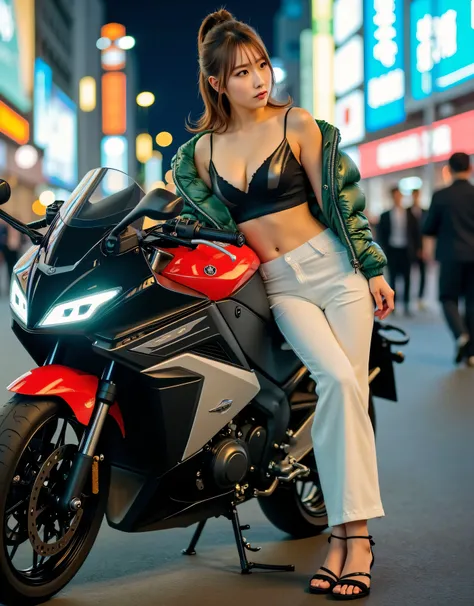 バイク女子 generated by SeaArt Flux model and LoRA on X