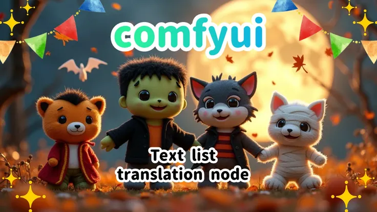 Let's try it! Text list & translation node comfyui