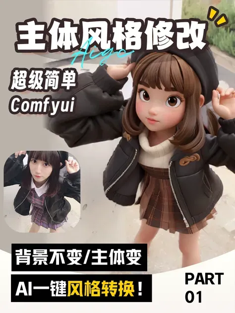 主题识别 + 样式转换 (插图/3D/style)