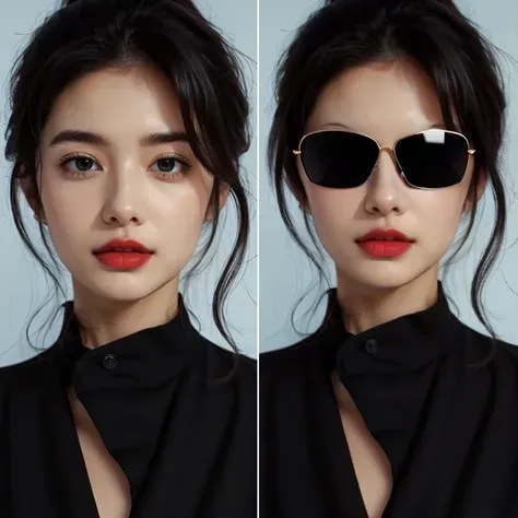 Füge eine Brille zu Fotos online hinzu