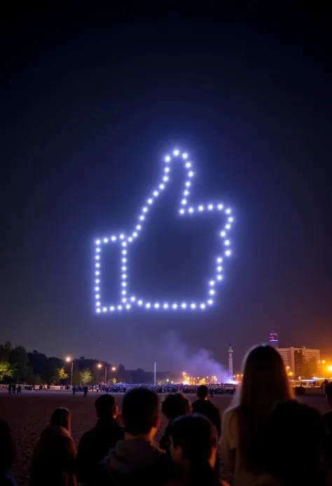 عرض طائرات بدون طيار في السماء