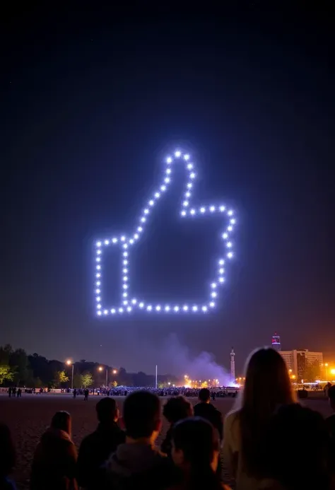 Espectáculo de drones en el cielo