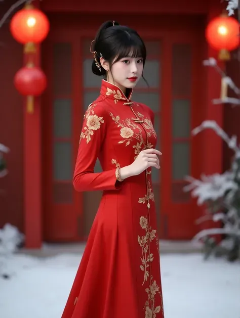 Realistic style Spring Festival photo
