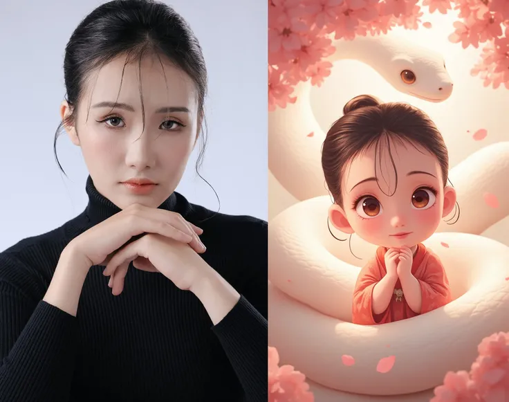 自分だけのヘビ年の新年の画像を作成する