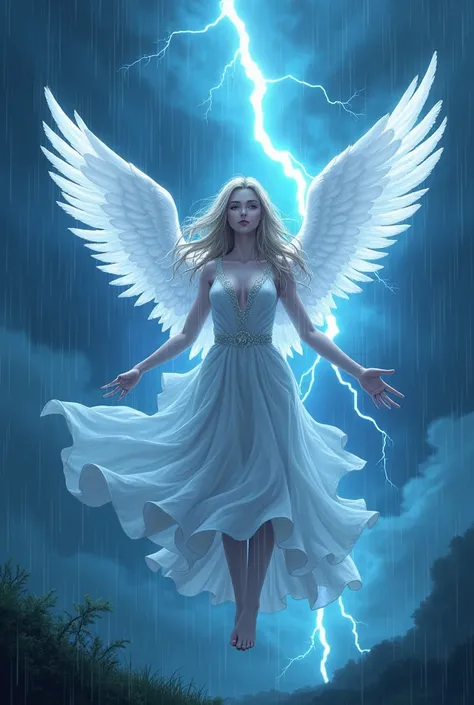 
julia,  the Rain Lady ,  is an ishim ,  an elemental angel , Master in the Province of Water .  Transformed into Raindrops and Dew ,  she flies above the clouds ,  day after day ,  sometimes forming

The image of an angel in heaven. Os raios de tempestade...