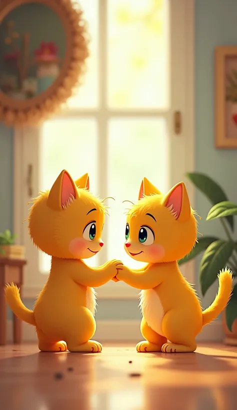 You’re quick too,  yellow kitten. But when we work together, we can achieve even better results."