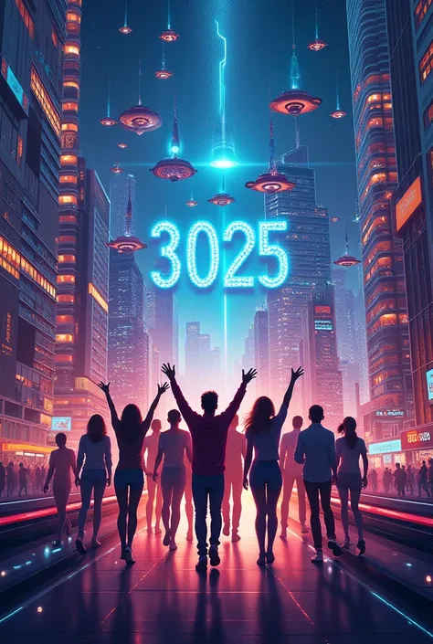 Happy new year 3025 poster 