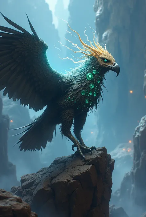 Create a vulture fusion with magic and stones