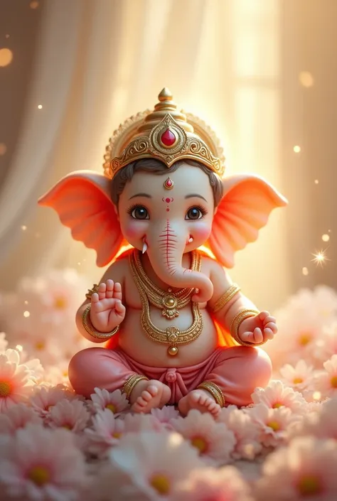 Hindu religion baby cute lord ganesh