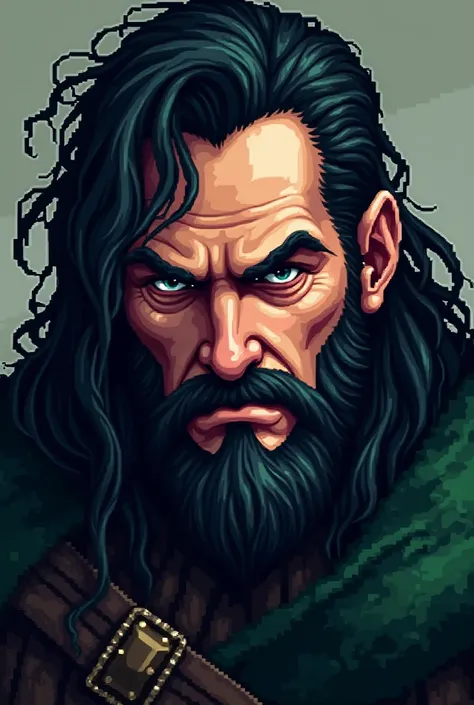 Loki Viking Warrior Pixelart only the face