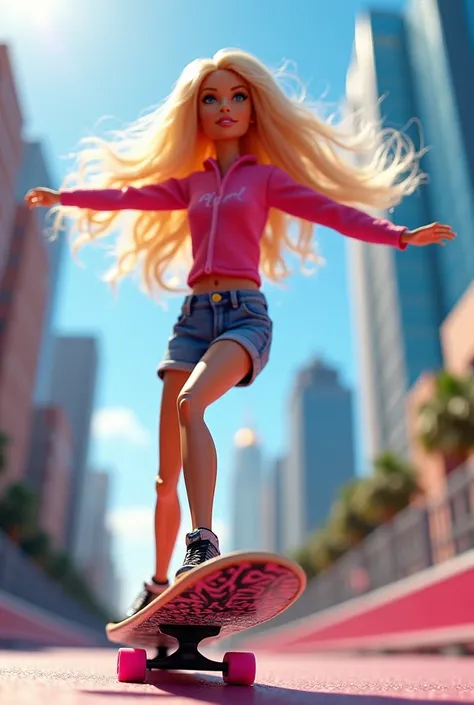 Barbie skateboard primo piano