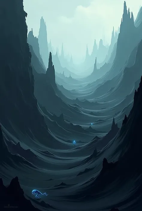 Animated black sand landscape