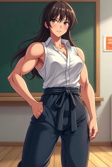 Muscle  teacheer anime women 