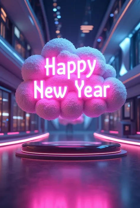 Happy new year in cloud, neon and pod system