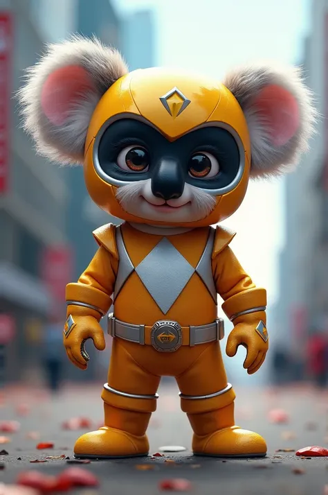 Koala disguised as Power Ranger