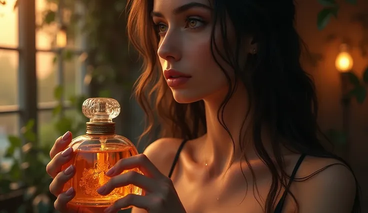 Hecate applying perfume in rosita colors

