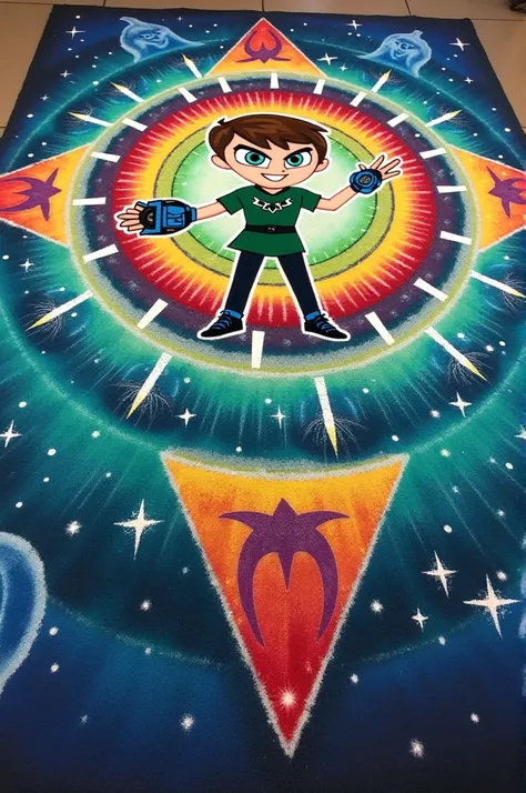 Ben 10 Rangoli 
