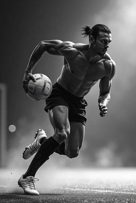 create different sports athelets image with black and white theme 