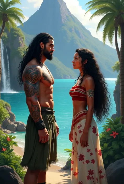 Roman reigns and Moana as teenagers