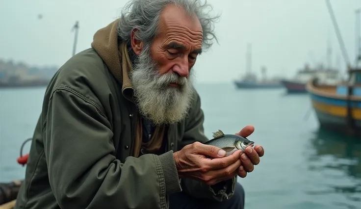 The Old Fisherman and the Tiny Fish