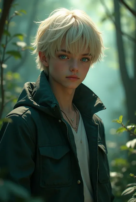 A character named Ethan Blake with pale blonde hair and blue eyes