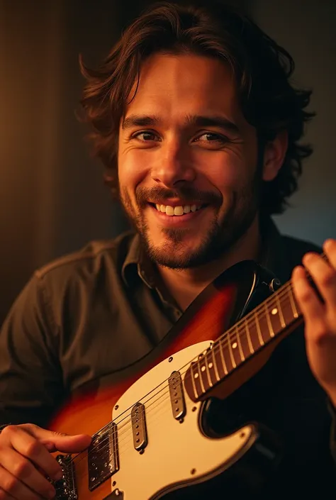 Gustavo Cocentino with Fender guitar , Wishing you a happy new year