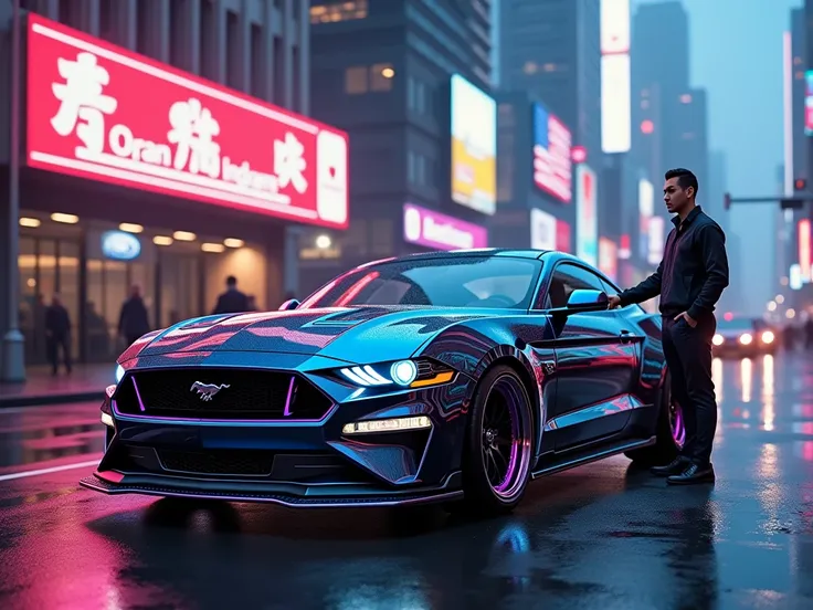 The Mustang, glowing with custom AI upgrades, responds to Kai like a trusted companion