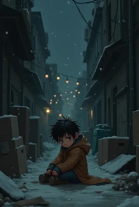 Homeless street ren on Christmas night 