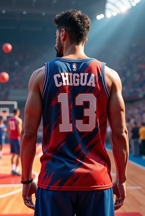 Basketball t-shirt with the name of Chigua and the number 13