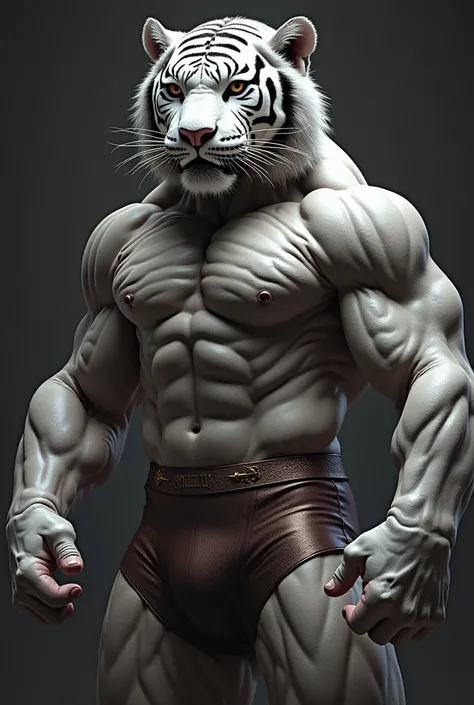 A highly detailed highly realistic image of short platinum tiger wearing mma dresss,heroic american stance pose, muscular, intricate, elegant, highly detailed, centered, artstation, concept art, smooth, sharp focus, league of legends concept art.