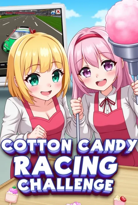 EHFood x Mirchoe
COTTON CANDY RACING CHALLENGE!

[Image description: A colorful thumbnail with EHFood holding a cotton candy machine, and Mirchoe in the background with a racing game on screen. The text is in bold, playful font.]