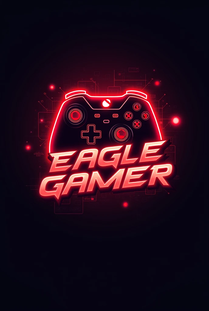 This is a gaming logo that features the name’Eagle Gamer’ in a futuristic front and a neon red colour.and free fire bundle avtar,the logo also has a stylized controller icon and a YOU TUBE play button in the background.the logo is designed to be  attractiv...