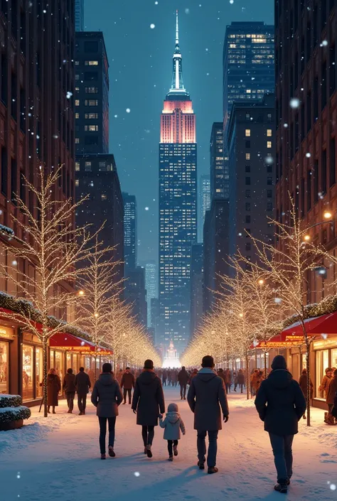 New York Christmas at night 