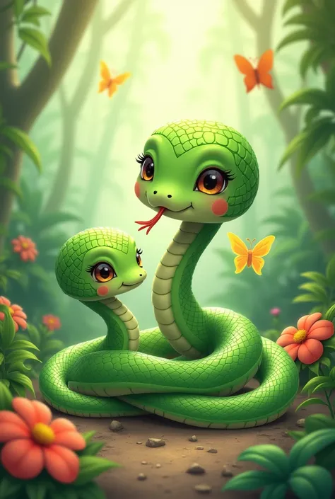 Cute Thai Snakes Green